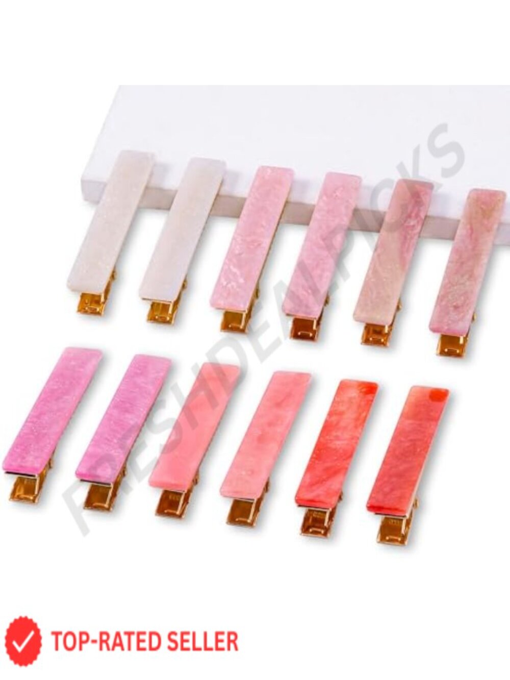 12 Pack Acrylic Resin Alligator Hair Clips Barrettes for Women